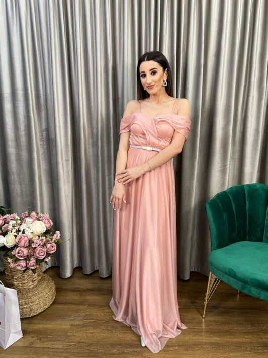 Rochie Frederica Roz Pudrat