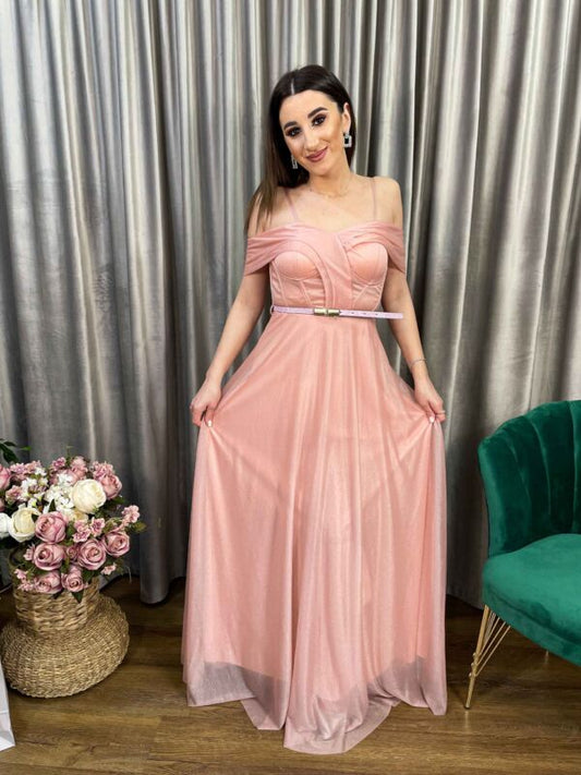 Rochie Frederica Roz Pudrat